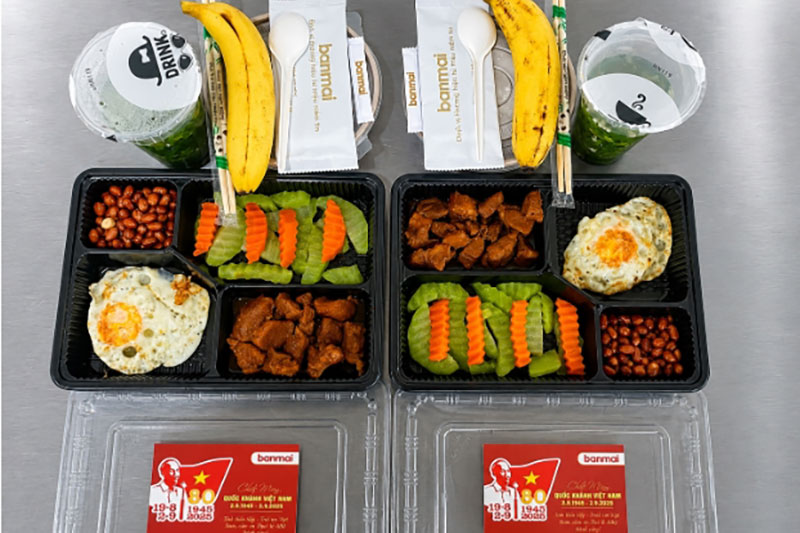 Mỗi suất ăn đều được chuẩn bị chỉn chu, ngon miệng và đảm bảo sức khỏe